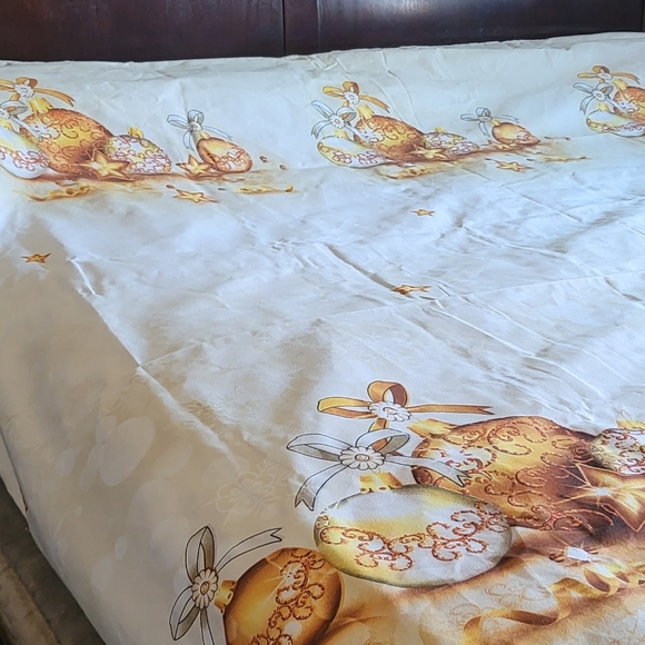Gold Christmas ornaments one bed cover - Picture 4 of 14